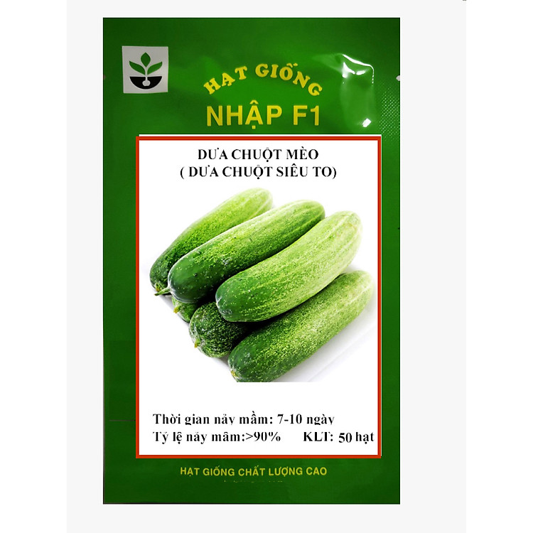 Gói 50 hạt giống dưa chuột mèo siêu to
