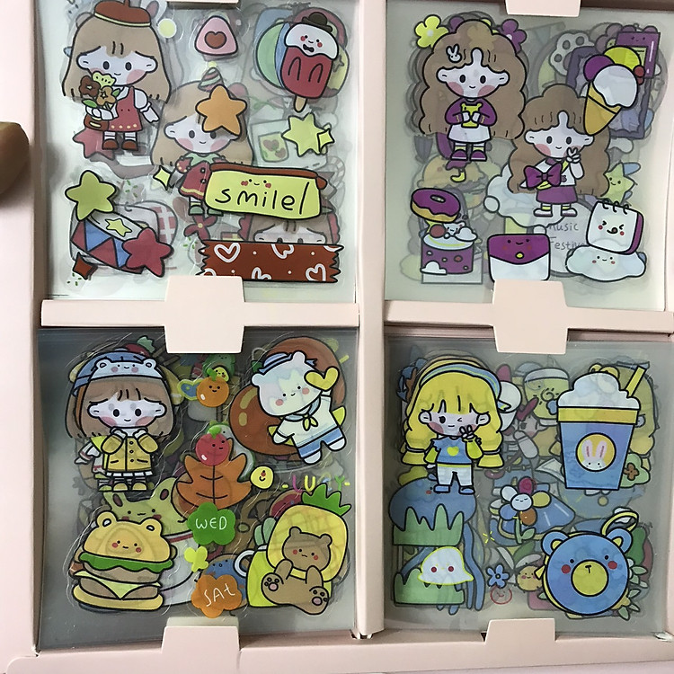 Hộp 100 Tấm Sticker Trang Trí - Ảnh 6