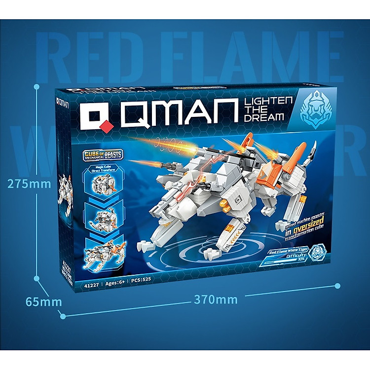 Đồ chơi lắp ráp Qman 41227 Hổ trắng Chính hãng Giá rẻ - Hình ảnh 4