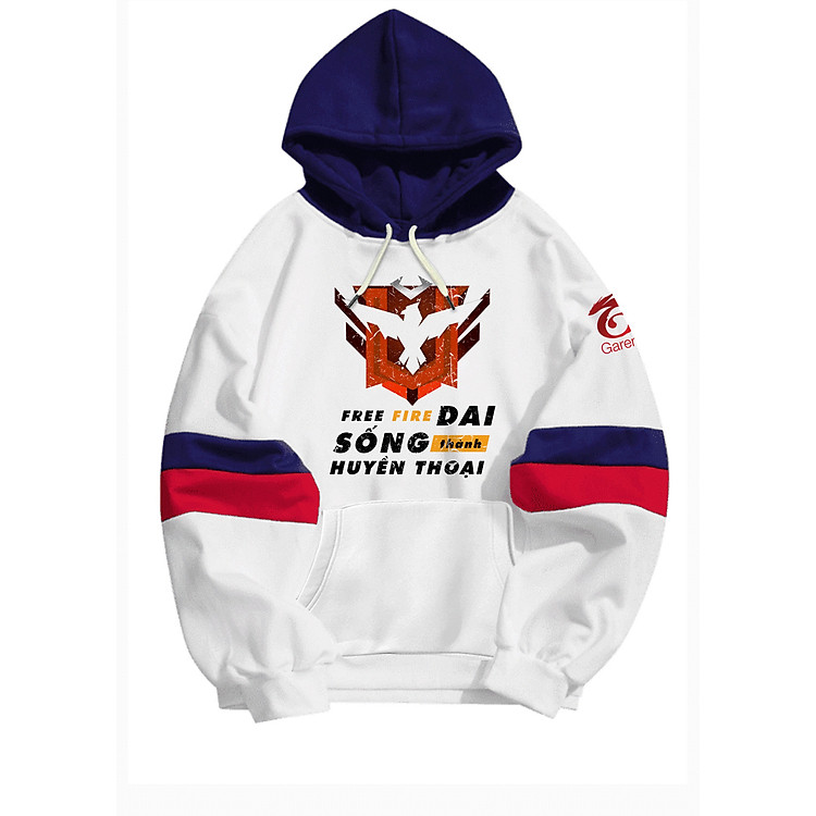 Áo Free Fire Áo Hoodie Free Fire Sống Dai Thành Huyền Thoại Phối Tay Kép Unisex Cực Đẹp