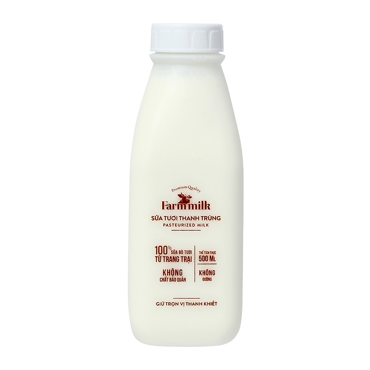 Sữa Thanh Trùng Farm Milk Không Đường 500ML