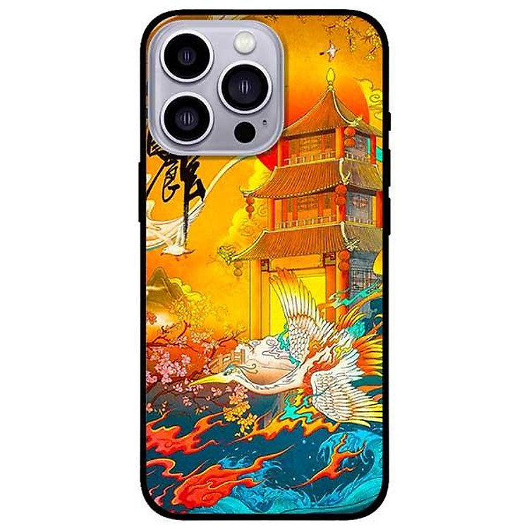 Ốp lưng dành cho Iphone 13 Mini - Iphone 13 - Iphone 13 Pro - Iphone 13 Pro Max - Hạc Nền Vàng