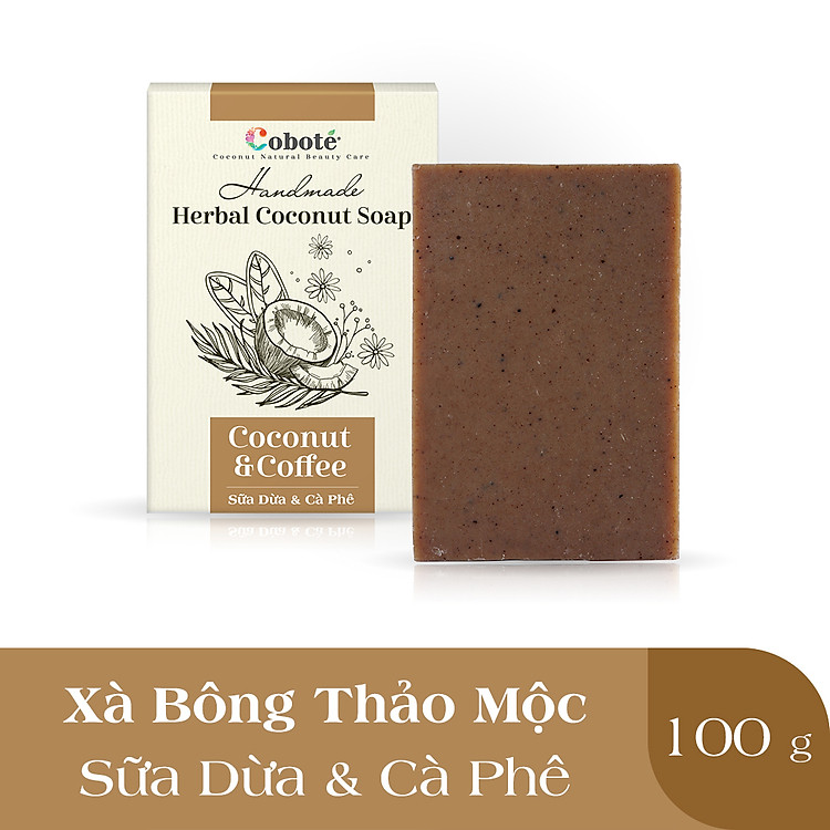 Xà Phòng Thảo Mộc Coboté - Cà Phê & Sữa Dừa – Dưỡng Ẩm Mượt Mỗi Ngày - 100% Tự Nhiên