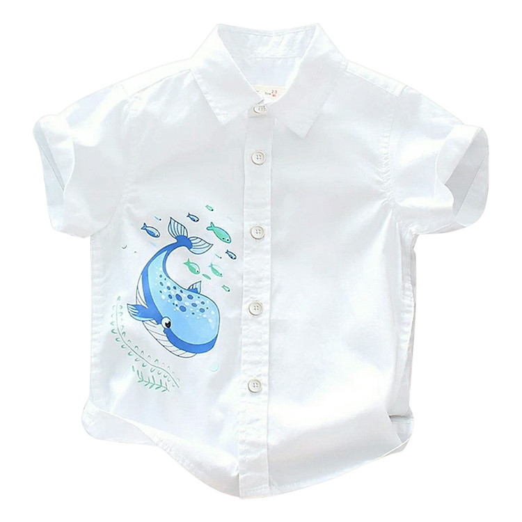 Áo Sơ Mi Cá Voi Bé Trai Bonchop