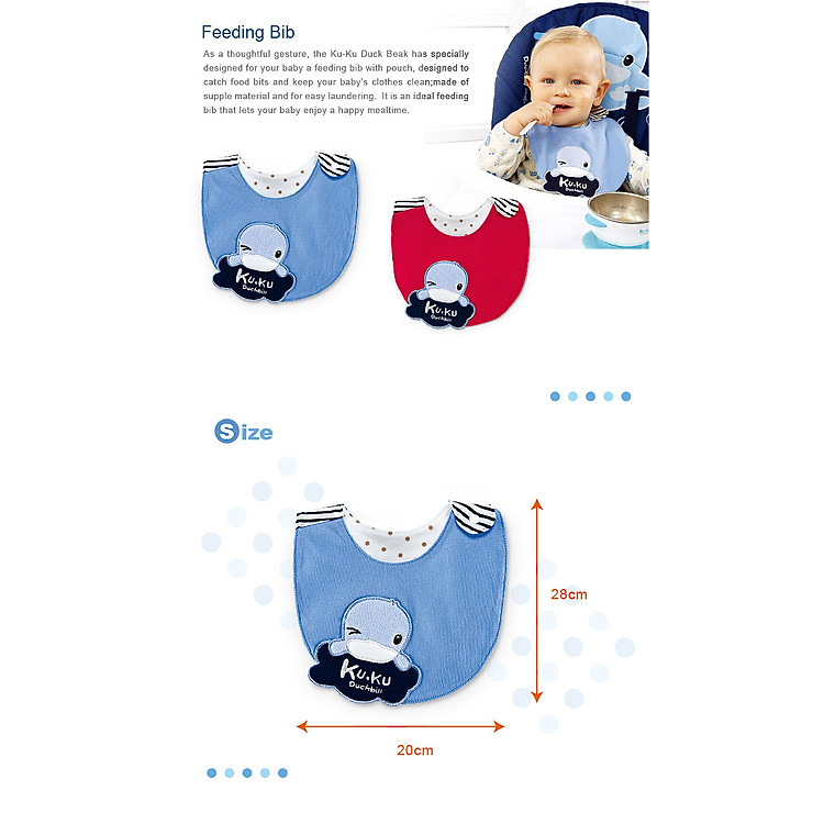 Mua Yếm Ăn Dặm KUKU KU2233 - Hồng Chính hãng Giá tốt - Hình ảnh 2