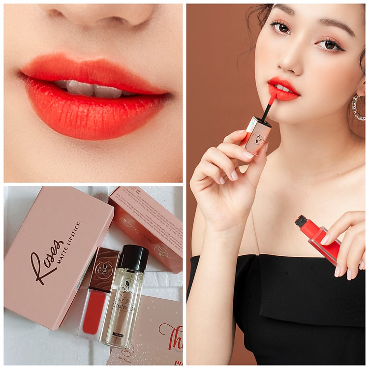 Son Roses Chính Hãng - Kem Lì Cao Cấp Mini Garden - Roses Matte Lipstick 2019 - TẶNG tẩy trang môi mắt