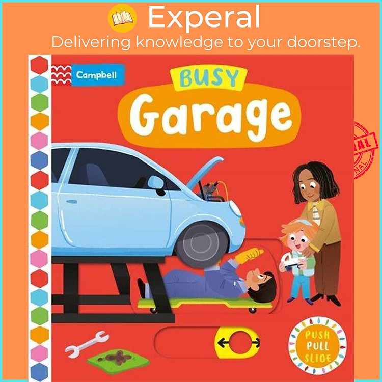 Sách - Busy Garage by Campbell Books (UK edition, boardbook)