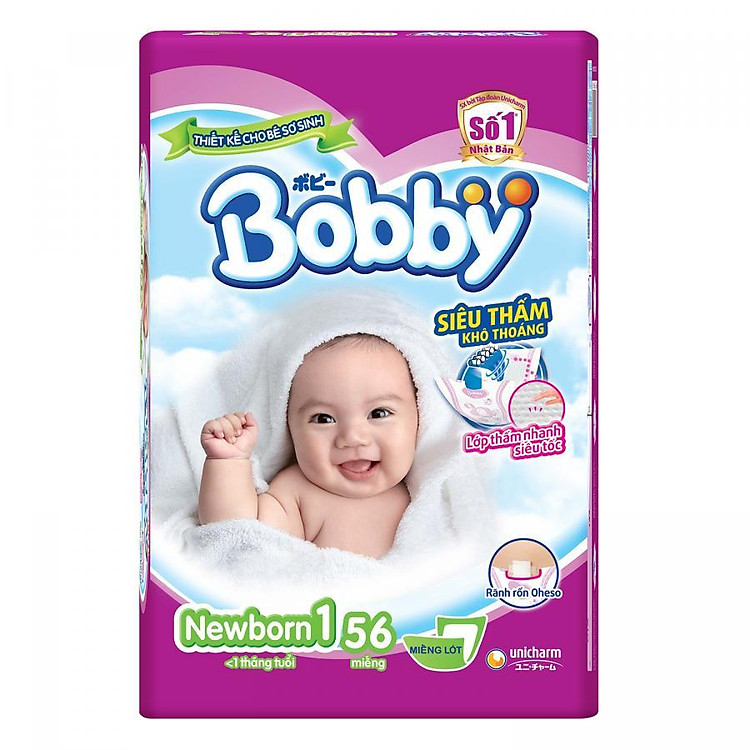 Miếng Lót Sơ Sinh Bobby Fresh Newborn 1 - 56 (56 Miếng)