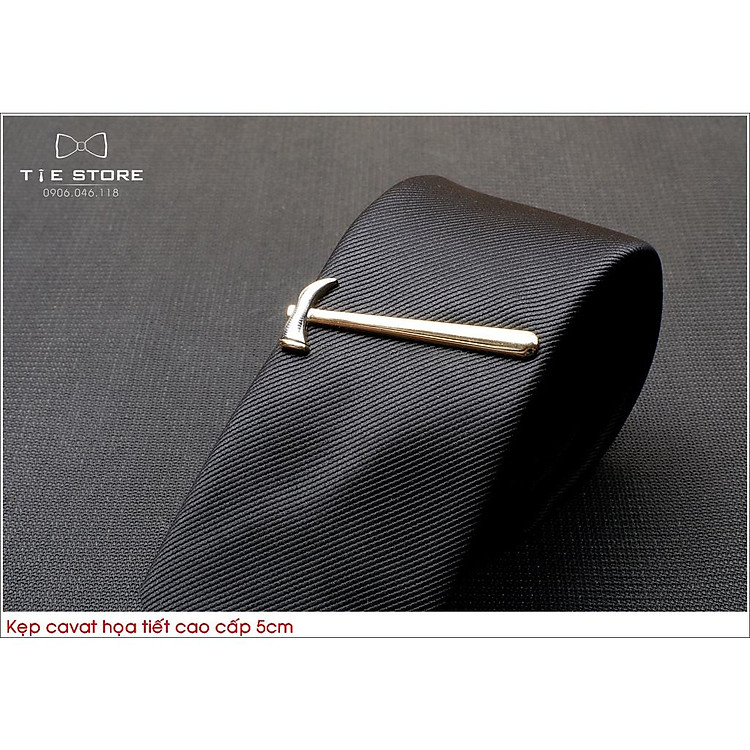Kẹp cà vạt nam bản nhỏ ( 5cm), Kẹp Cavat hình họa tiết công cụ cao cấp - tặng kèm hộp nhỏ