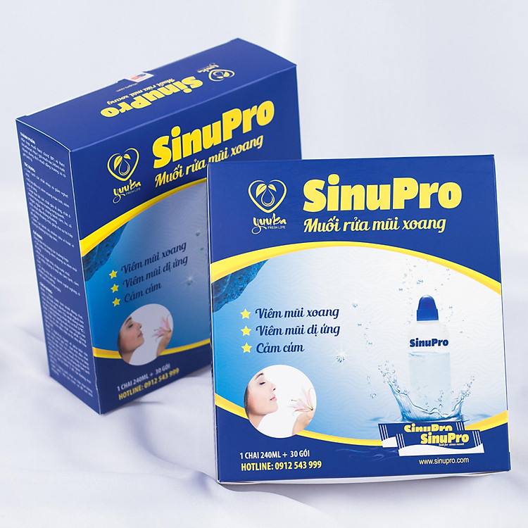 Combo 2 hộp muối rửa mũi xoang SinuPro