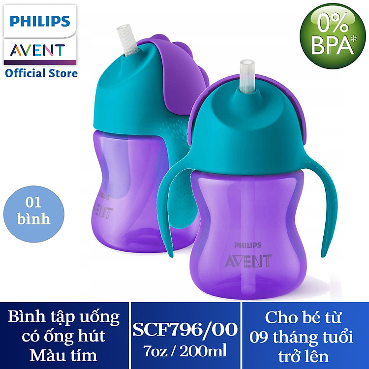 Tìm mua tại Avakids:Bình tập uống Philips Avent 200ml Tím, tràn ngập Khuyến mãi, Ưu đãi