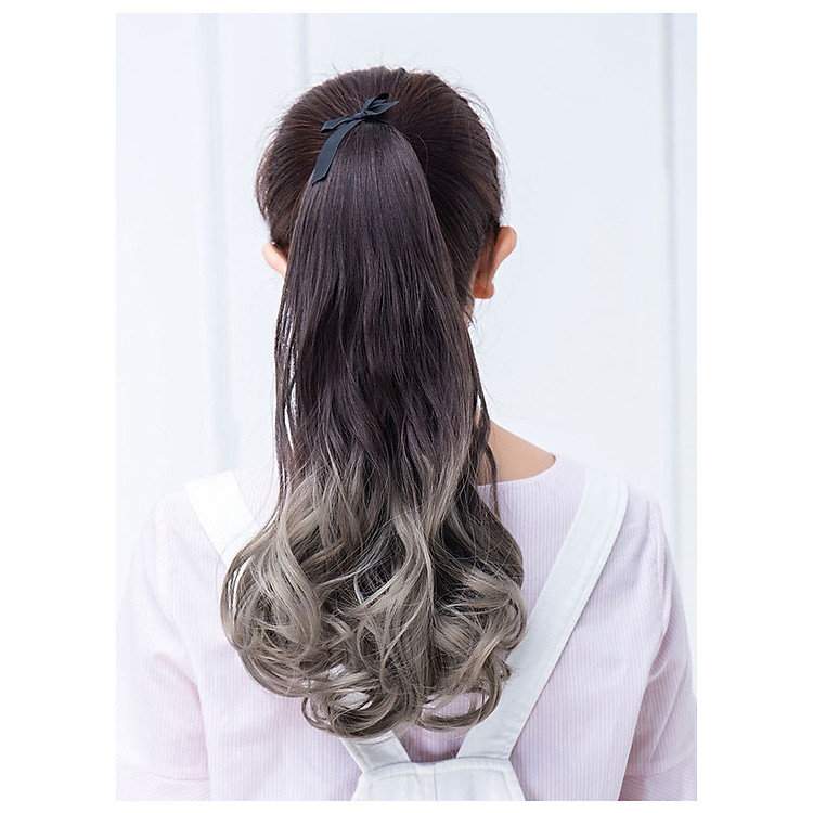 Cột tóc giả phối màu ombre, tóc cột giả ❤️FREESHIP❤️ buộc tóc giả nữ, tóc giả buộc