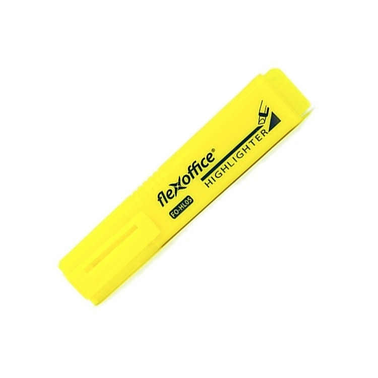 Bộ 3 Bút Dạ Quang FlexOffice FO-HL05 - Màu Vàng
