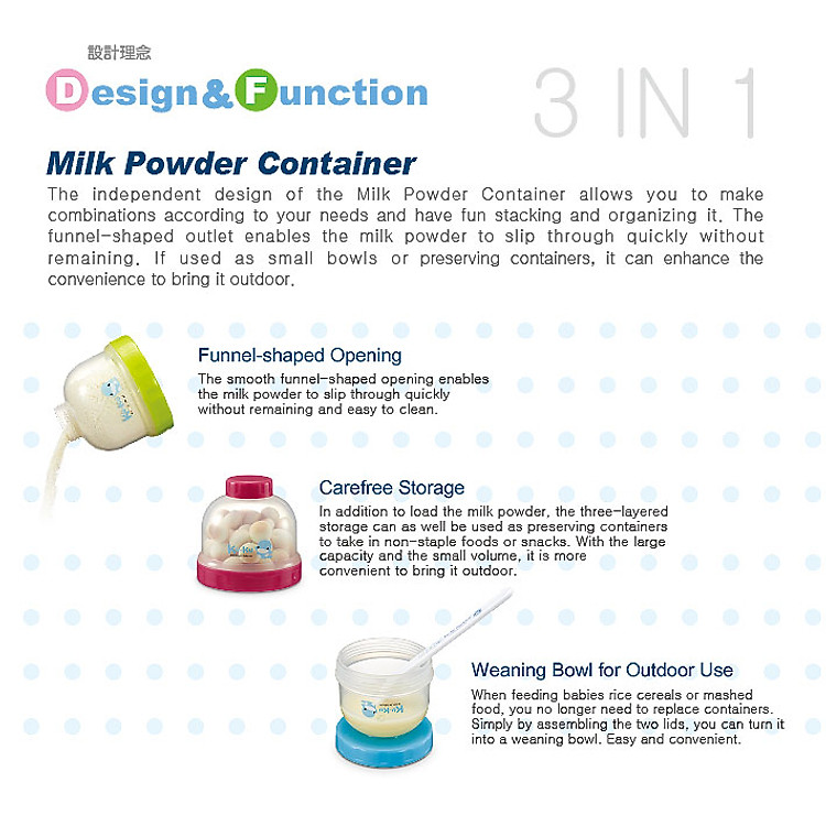 Hộp chia sữa đa năng cho bé KU5465A Chính hãng Tiết kiệm - Hình ảnh 3