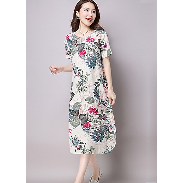 Đầm suông dài hoa lá Haint Boutique da143
