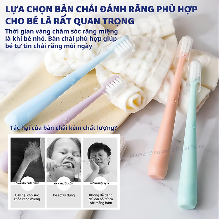 Bàn chải đánh răng Mideer cho bé Chính hãng Ưu đãi - Hình ảnh 4