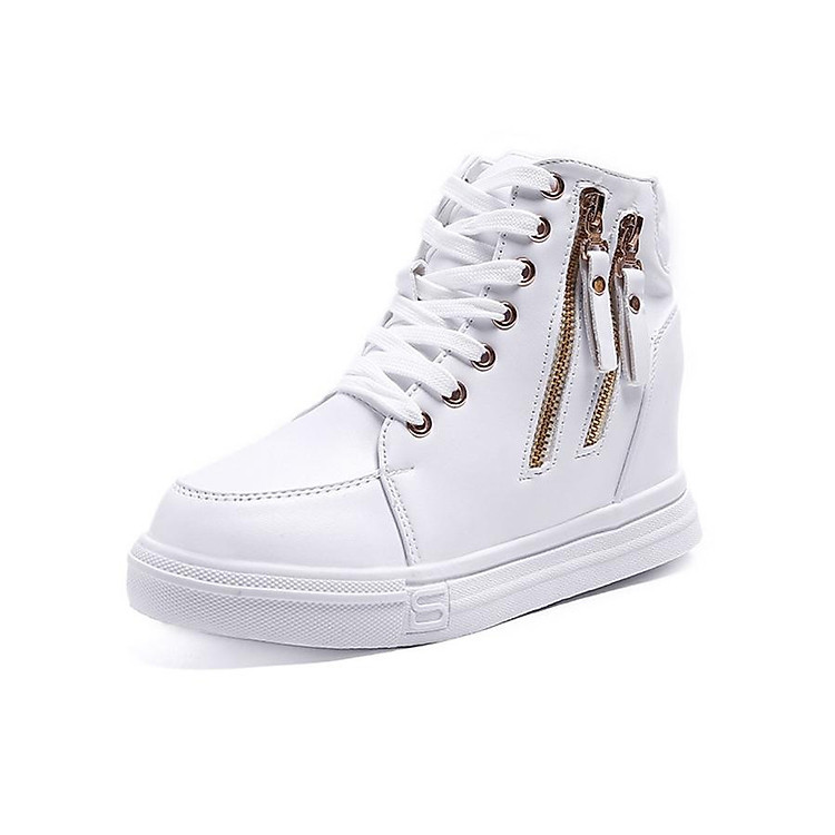 Giày sneaker nữ,thiết kế đơn giản dể phối đồ và êm chân, tăng chiều cao 6cm-0700