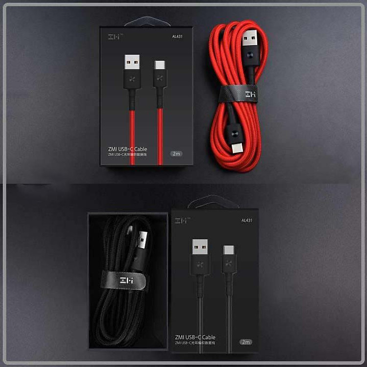 Cáp Type-C Bọc Kevlar Siêu Bền Xiaomi Zmi AL431 Dài 2m - Hàng Nhập Khẩu