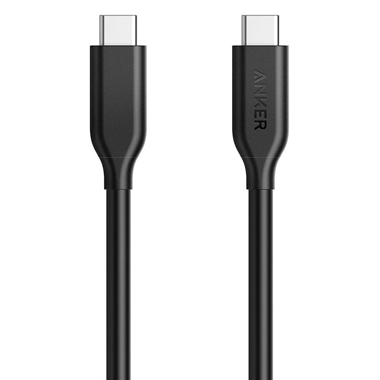 Dây Cáp Sạc USB Type-C Ra USB Type-C 3.1 Gen 1 Anker Powerline 0.9m (Không Kèm Bao Da) - A8183011 (Đen) - Hàng Chính Hãng