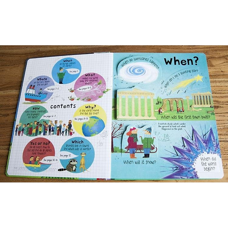 Tương Tác Tiếng Anh - Usborne Lift-the-flap Questions & Answers about Our World - Ảnh 4