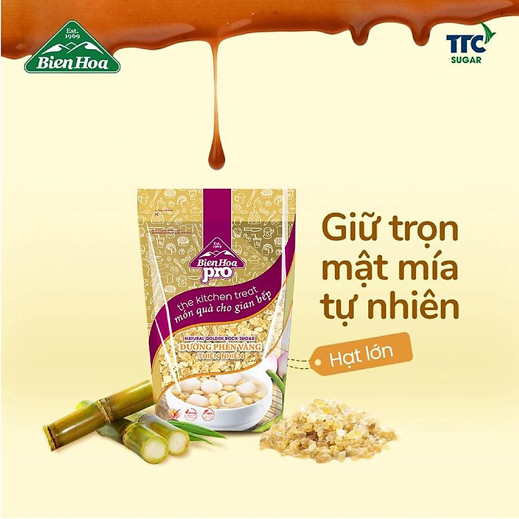 Đường Phèn Vàng Thiên Nhiên 500g/túi