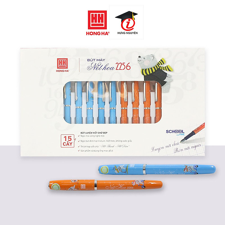 Bút máy nét hoa Hồng Hà (2256 - 2 màu) - Ảnh 3