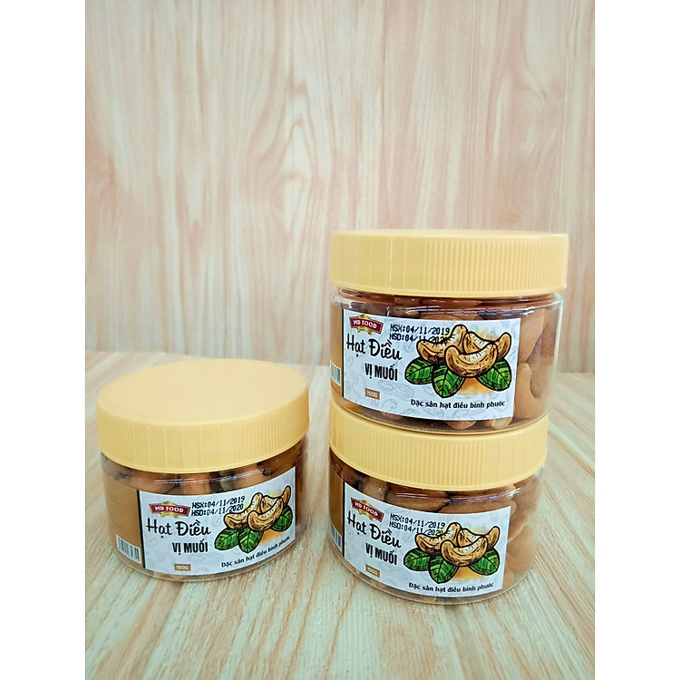 3 hộp hạt điều vị muối Minh Dương