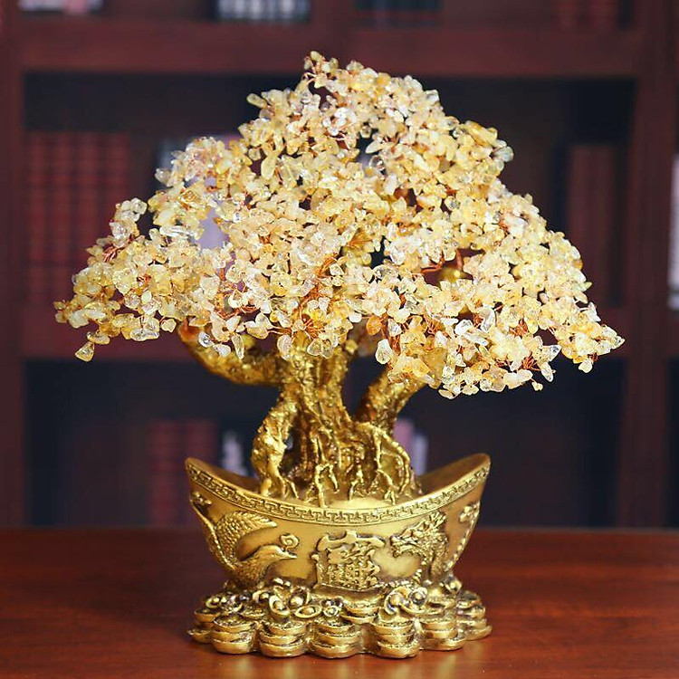 Cây Tài Lộc thỏi vàng Đá Thạch Anh