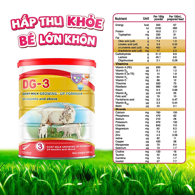 Nơi mua Sữa Dê Công Thức DG-3 400g Tiết kiệm - Hình ảnh 2
