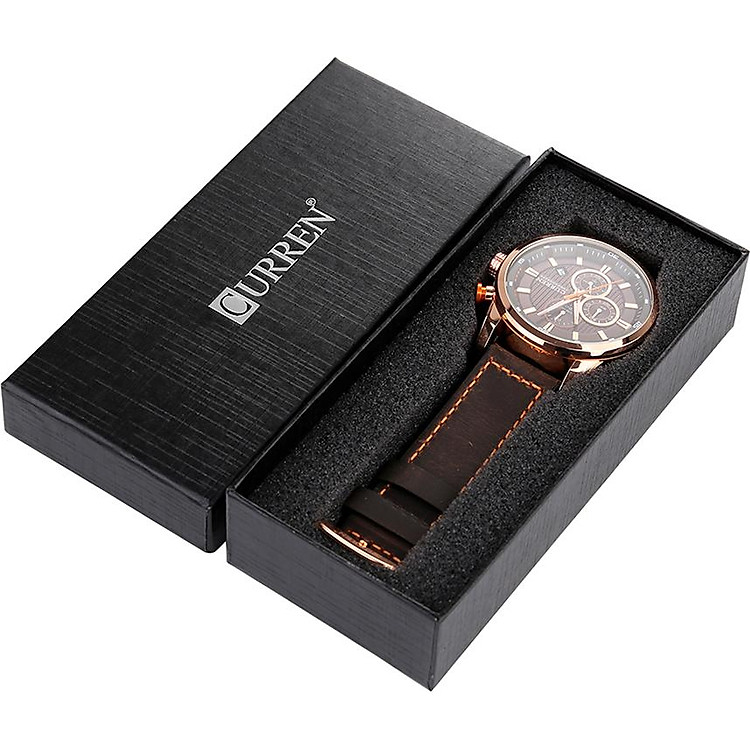 Hộp Đựng Đồng Hồ CURREN Bằng Giấy Các Tông - Đen