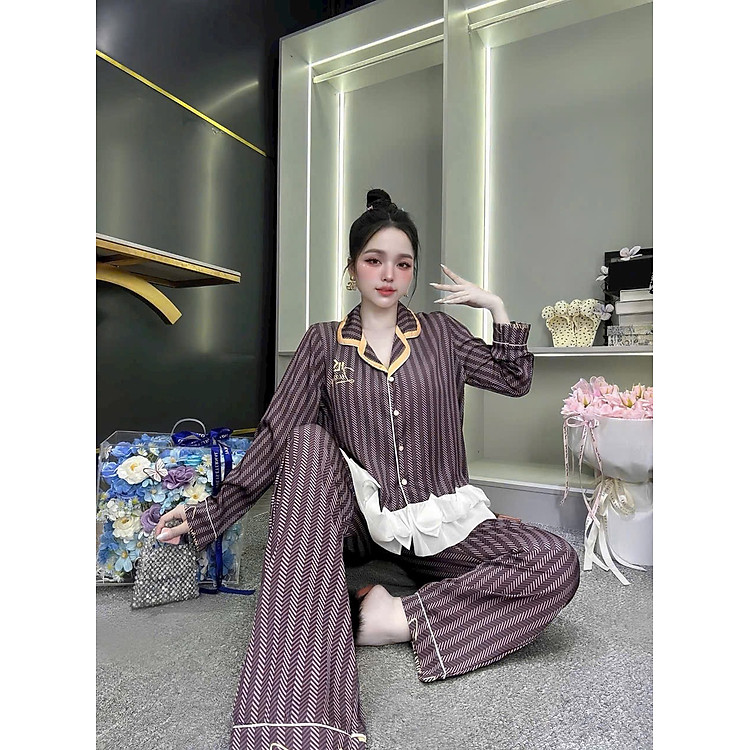 Bộ Đồ Ngủ Tay Dài Quần Dài Lụa Xinh Xắn Nhiều Mẫu