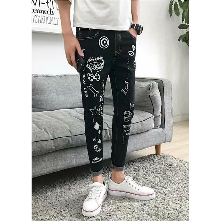 Quần jeans nam eat ice cream Mã: ND0873 - ĐEN