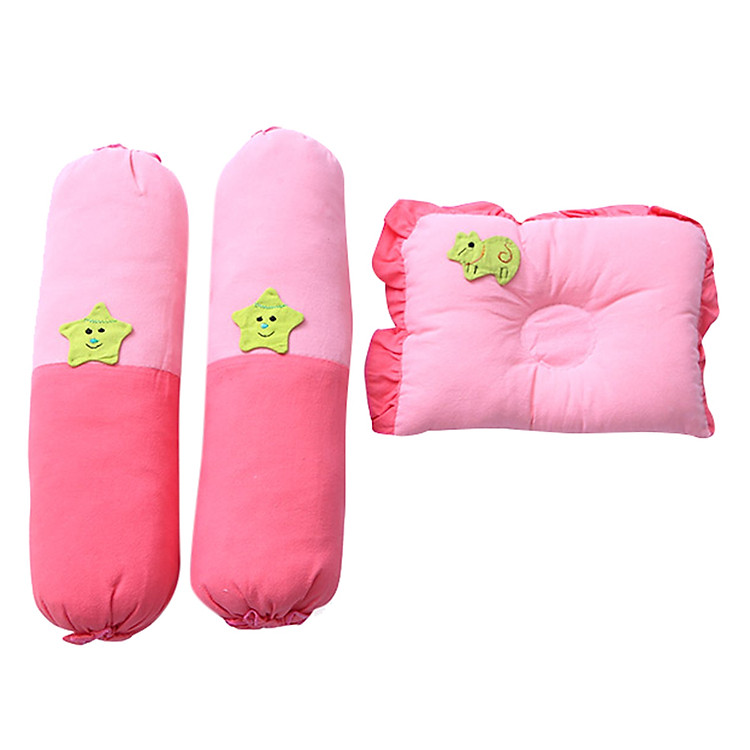 Gối Xốp Lót Đầu Và 2 Gối Ôm Cho Bé Nanio A0070
