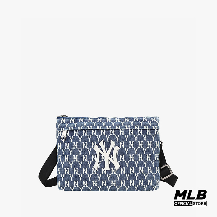 MLB - Túi đeo chéo chữ nhật Monogram Denim Sacoche