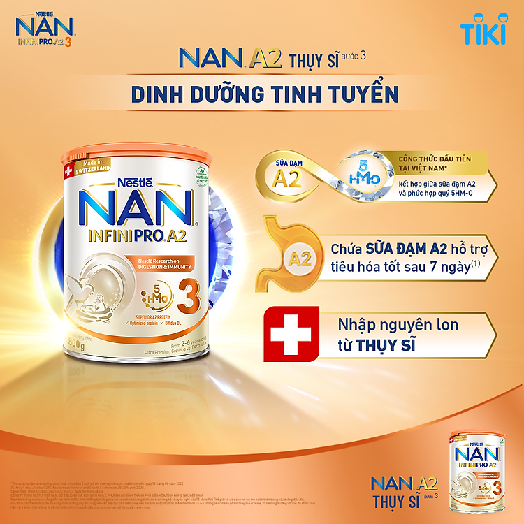 Mua Sữa bột NAN A2 800g tặng chảo Elmich Uy tín Tiết kiệm - Hình ảnh 4