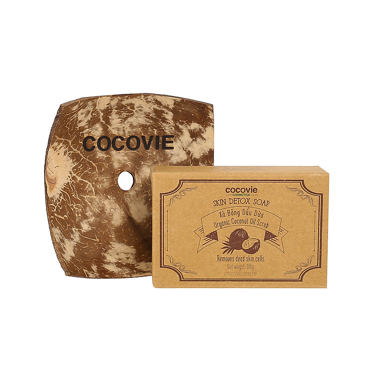 Xà bông tẩy tế bào chết Dưà Cocovie - nhiều mùi hương: dừa nguyên chất, dừa cam, dừa oải hương - tẩy tế bào chết toàn thân, làm sạch và cung cấp dưỡng chất cho da