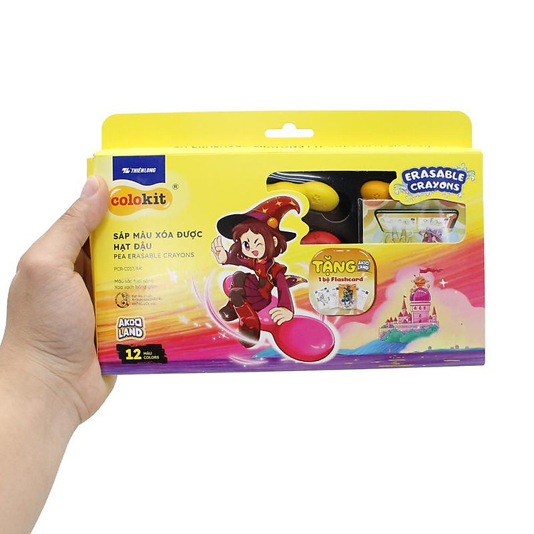 Hộp Sáp Màu Rửa Được Hạt Đậu Colorkit (12 chiếc) - Ảnh 3
