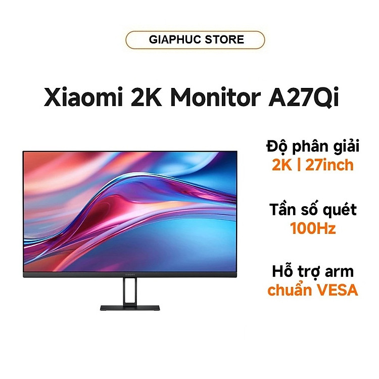 Màn hình Xiaomi A27QI 27 inch (2K/IPS/100HZ/6MS) ELA5812EU - GiaPhucStore | Hàng Chính Hãng