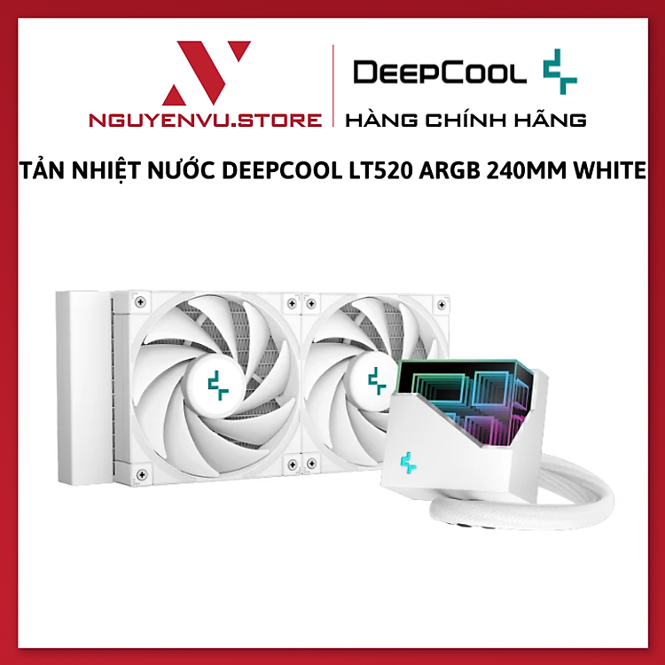 Tản Nhiệt Nước CPU AIO Deepcool LT520 ARGB 240mm Black/White - Hàng Chính Hãng
