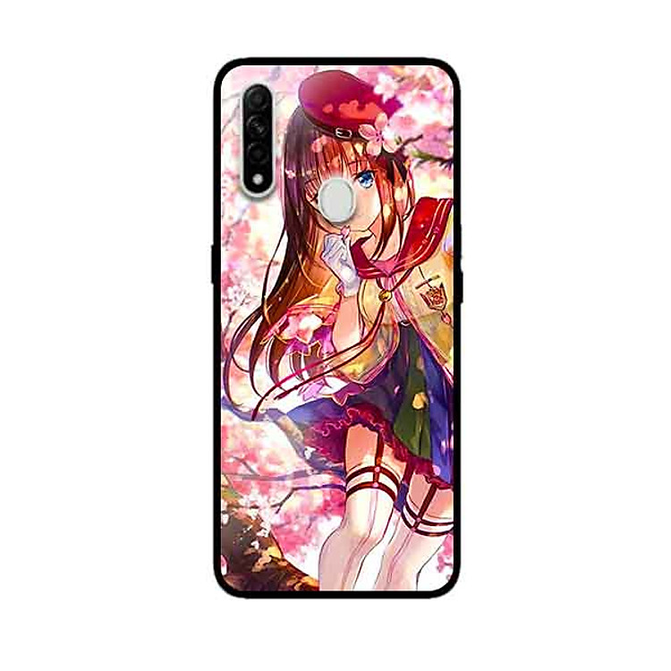 Ốp Lưng in cho Oppo A31 Mẫu Cô Gái Hoa Đào - Hàng Chính Hãng