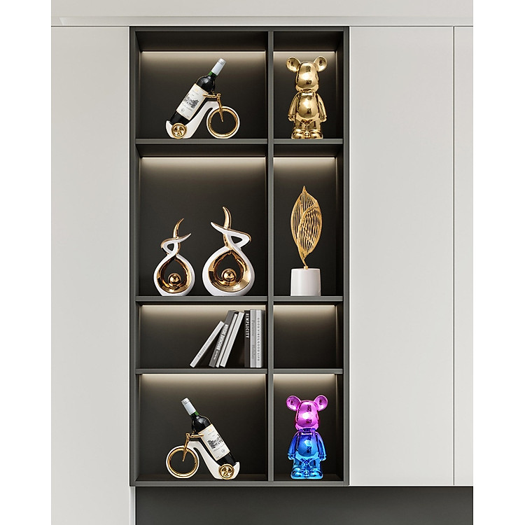 Mô Hình Ống Tiết Kiệm Gốm Bearbrick Gradient - Xanh Tím - Ảnh 3