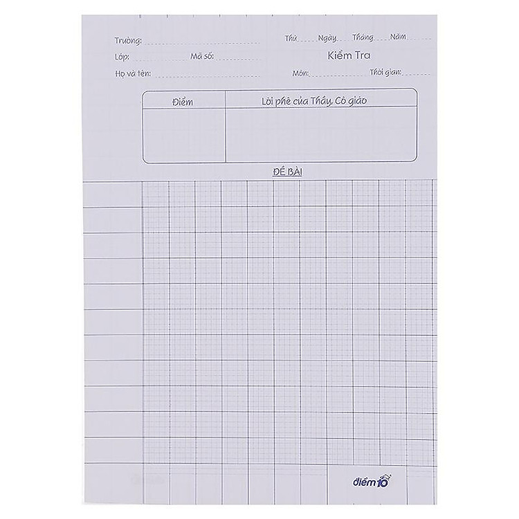 Giấy Kiểm Tra Thiên Long TP-GKT04 (5 ô ly vuông) - Ảnh 2