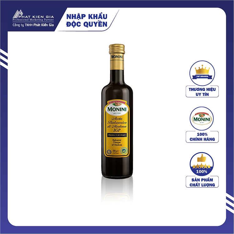 Giấm Balsamic Monini 500ml - Nhập Khẩu Ý | Monini Balsamic Vinegar of Modena 500ml