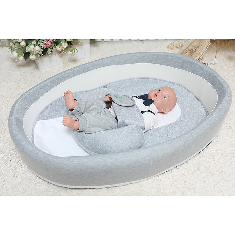 Nôi cũi cho bé ngủ chung giường với bố mẹ & đệm ngủ đúng tư thế 2 in 1 ( mã BL08)