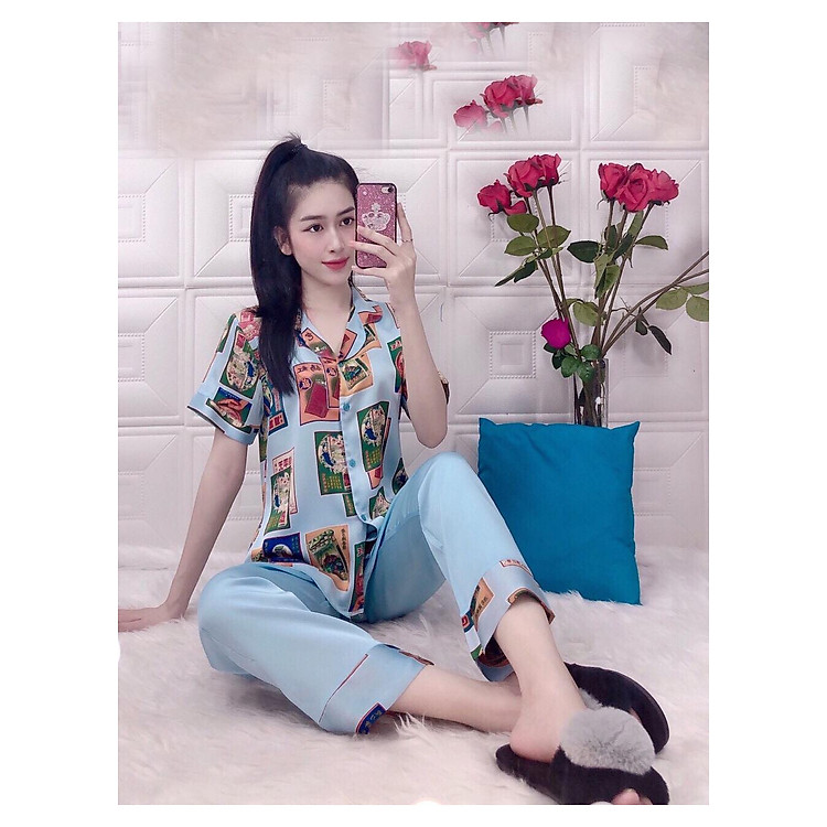 Đồ bộ ngủ pijama tay ngắn, quần dài