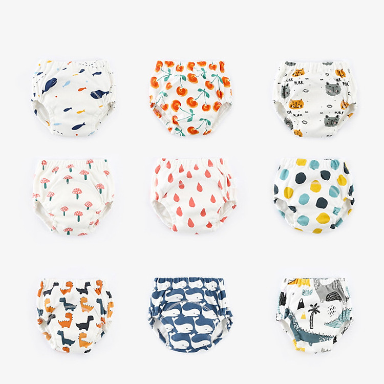 Quần Bỏ Bỉm, Quần Luyện Bỏ Bỉm Thấm Hút Siêu Tốt Cho Bé (Size S- 8-11Kg) - Họa Tiết Bé Gái