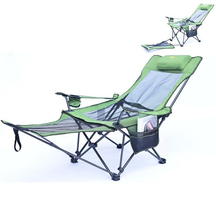 Ghế Xếp Du Lịch Gác Chân Tháo Lắp - Vải Lưới