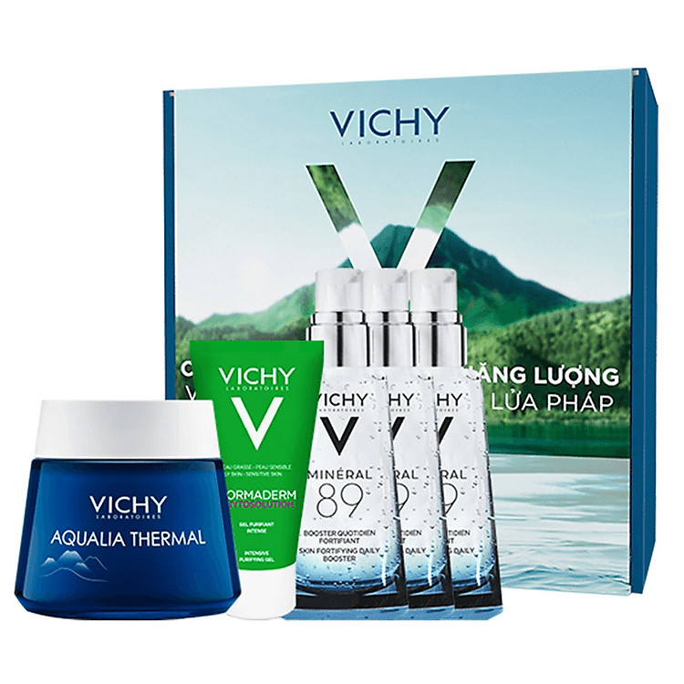 Bộ sản phẩm cấp ẩm chuyên sâu và phục hồi da VICHY Aqualia Box