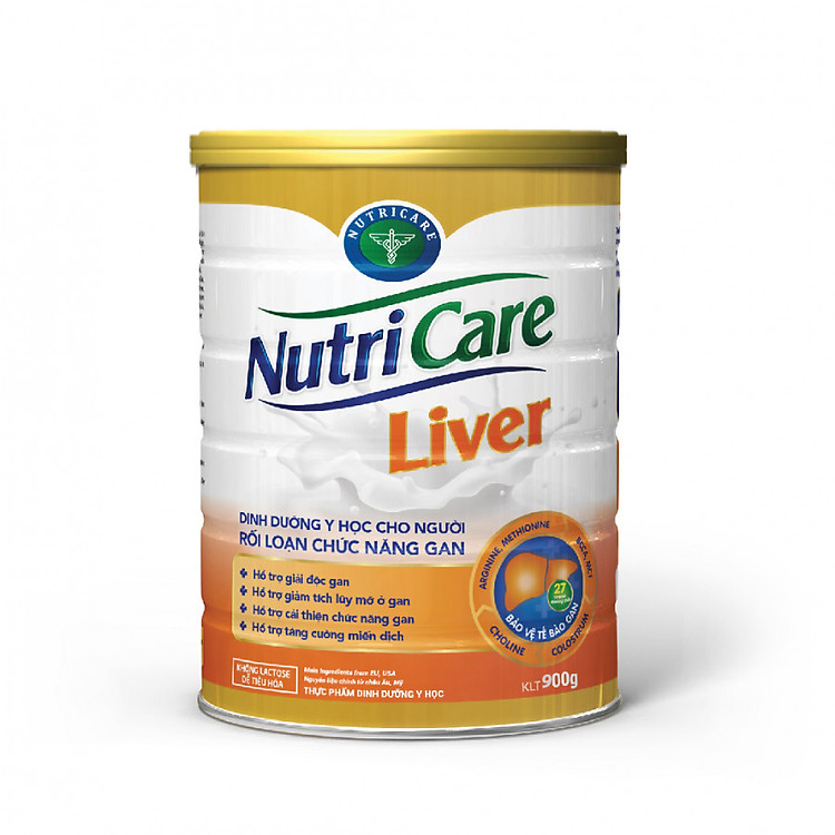 Sữa bột Nutricare Liver dinh dưỡng y học chuyên biệt cải thiện chức năng gan (900g)