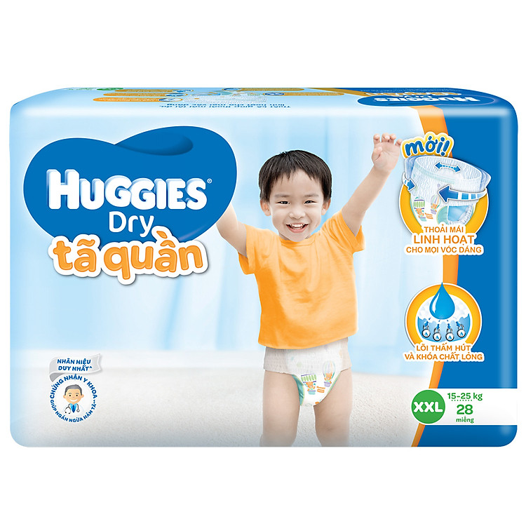 Tã Quần Huggies Dry XXL28 (28 Miếng)